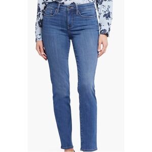 NYDJ Sheri Slim Straight Jeans Opera Blue Size 12 New With Tags